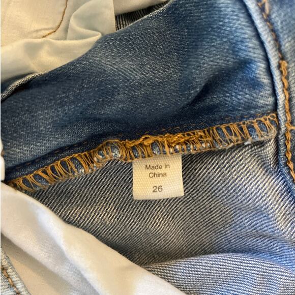 Garnet Hill Light Wash Mid Rise Skinny Jeans Size 26 Organic Cotton Stretch - Picture 6 of 11